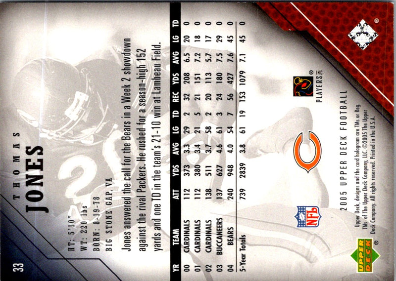 2003 Upper Deck Thomas Jones