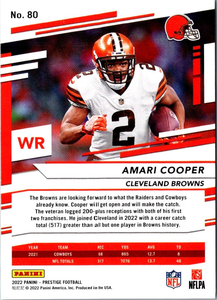 2022 Panini Prestige Amari Cooper