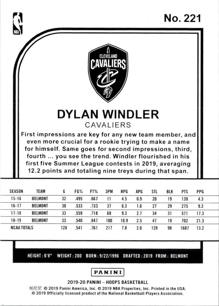 2019 Hoops Dylan Windler