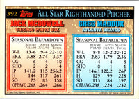 1994 Topps Greg Maddux/Jack McDowell #392