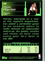 2003 Topps Rookie Matrix Shawn Marion #80