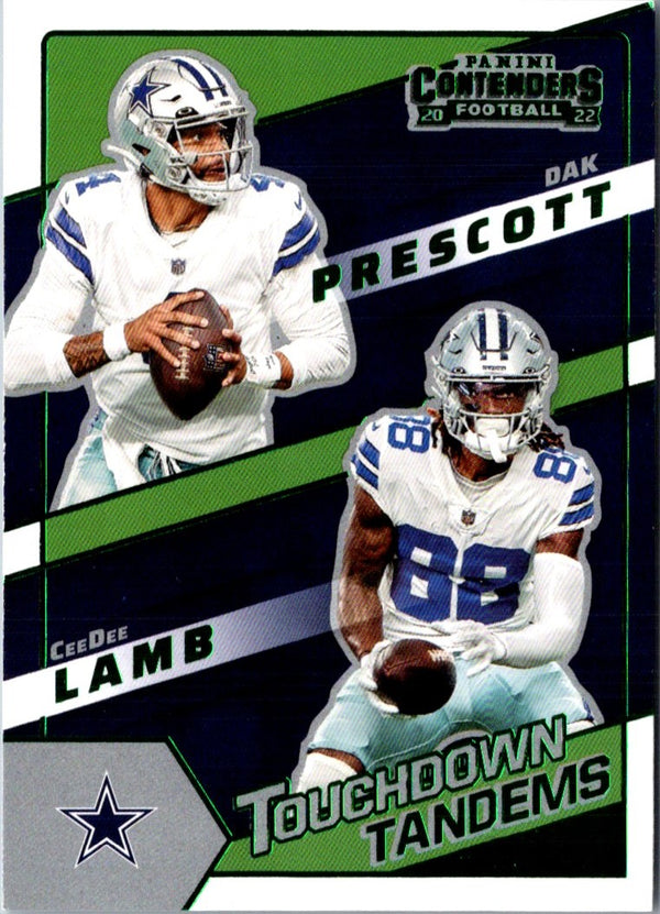 2022 Panini Contenders Touchdown Tandems CeeDee Lamb / Dak Prescott #TDT-DAL