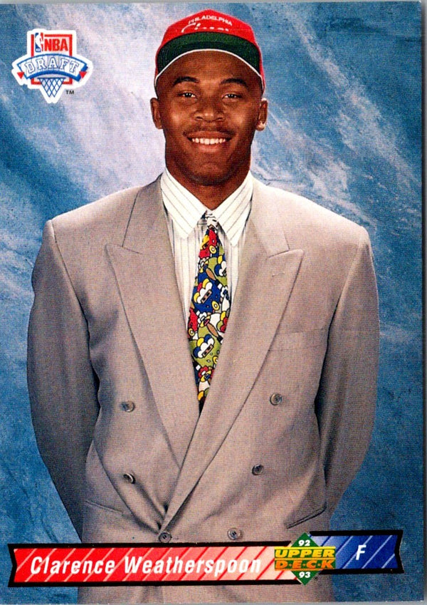 1992 Upper Deck Clarence Weatherspoon #5 Rookie