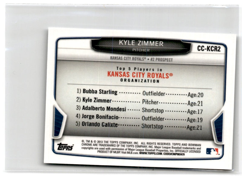 2012 Bowman Chrome Mini Kyle Zimmer