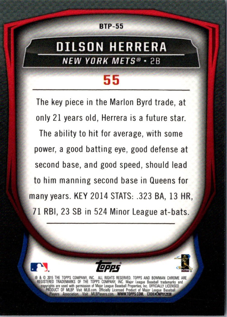 2015 Bowman Scouts Top 100 Dilson Herrera