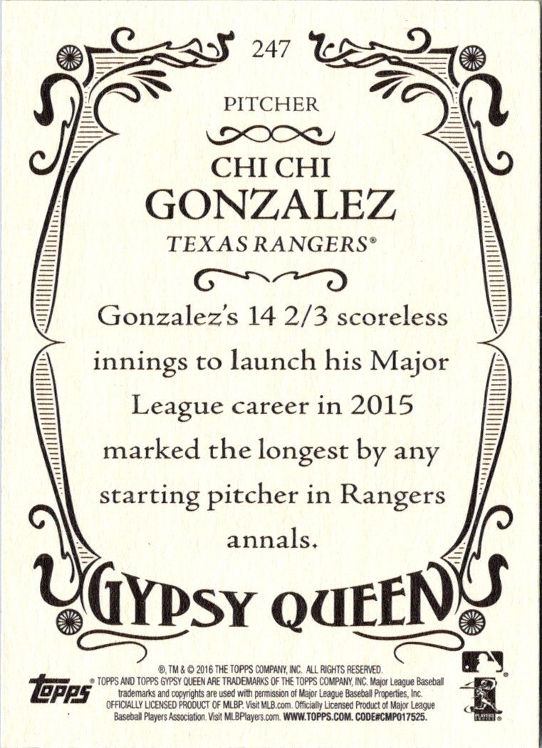 2016 Topps Gypsy Queen Chi Chi Gonzalez