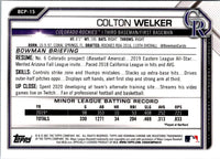 2021 Bowman Chrome Prospects Colton Welker #BCP-15