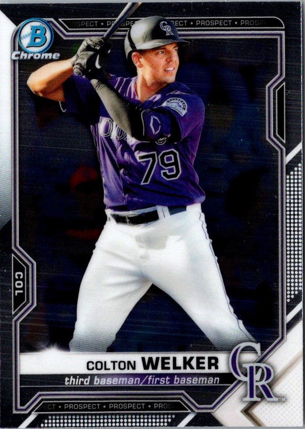 2021 Bowman Chrome Prospects Colton Welker #BCP-15