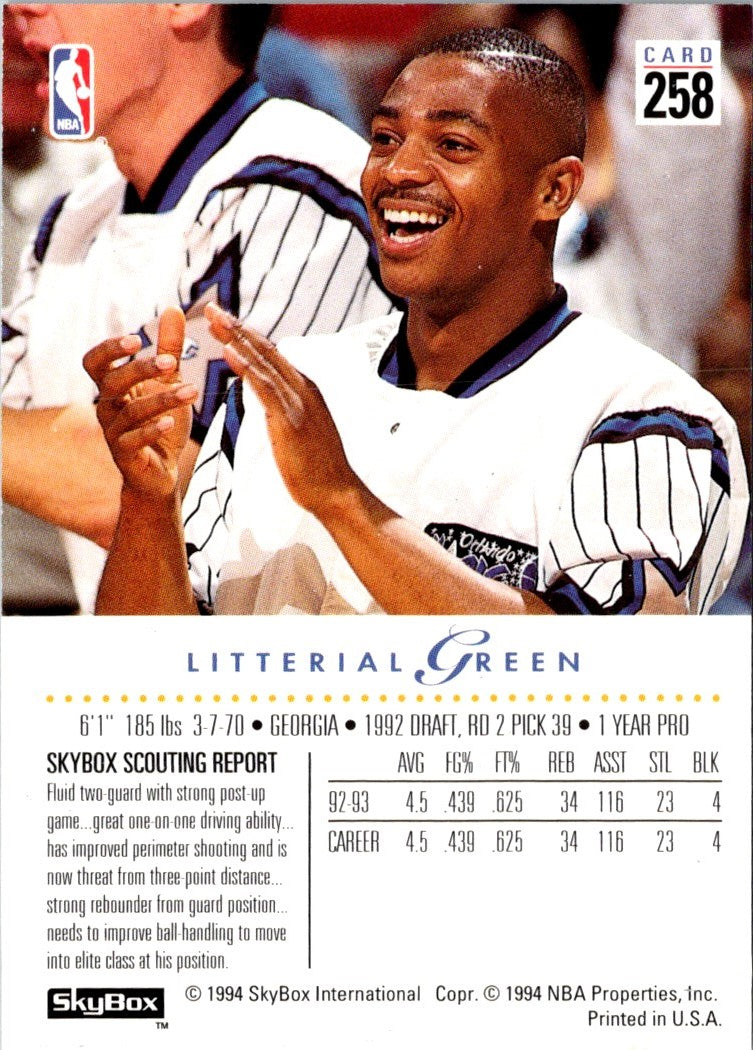 1993 SkyBox Litterial Green