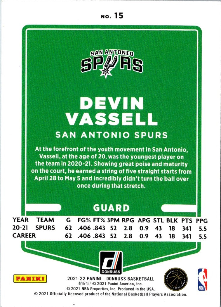 2021 Donruss Devin Vassell