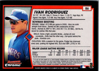 2001 Bowman Chrome Ivan Rodriguez #86