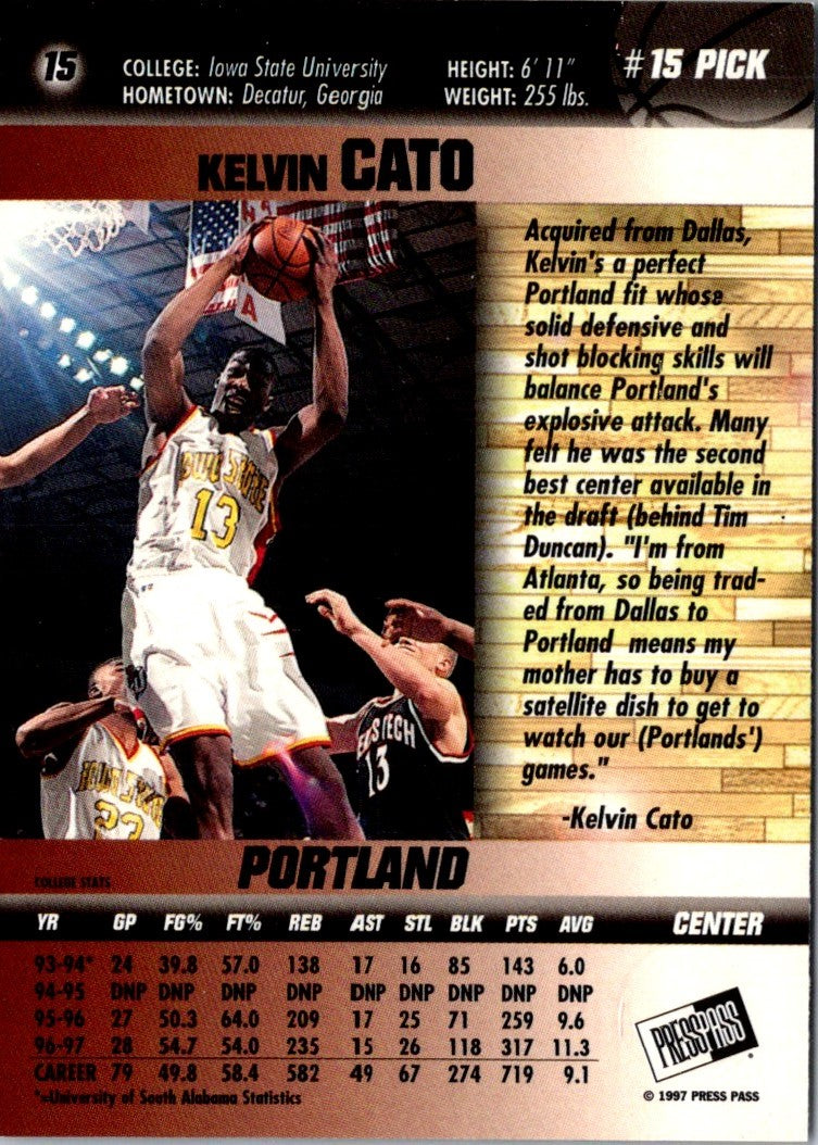 1997 Press Pass Double Threat Blue Kelvin Cato