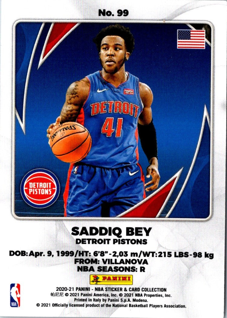 2021 Panini Immaculate Collection Blue Saddiq Bey