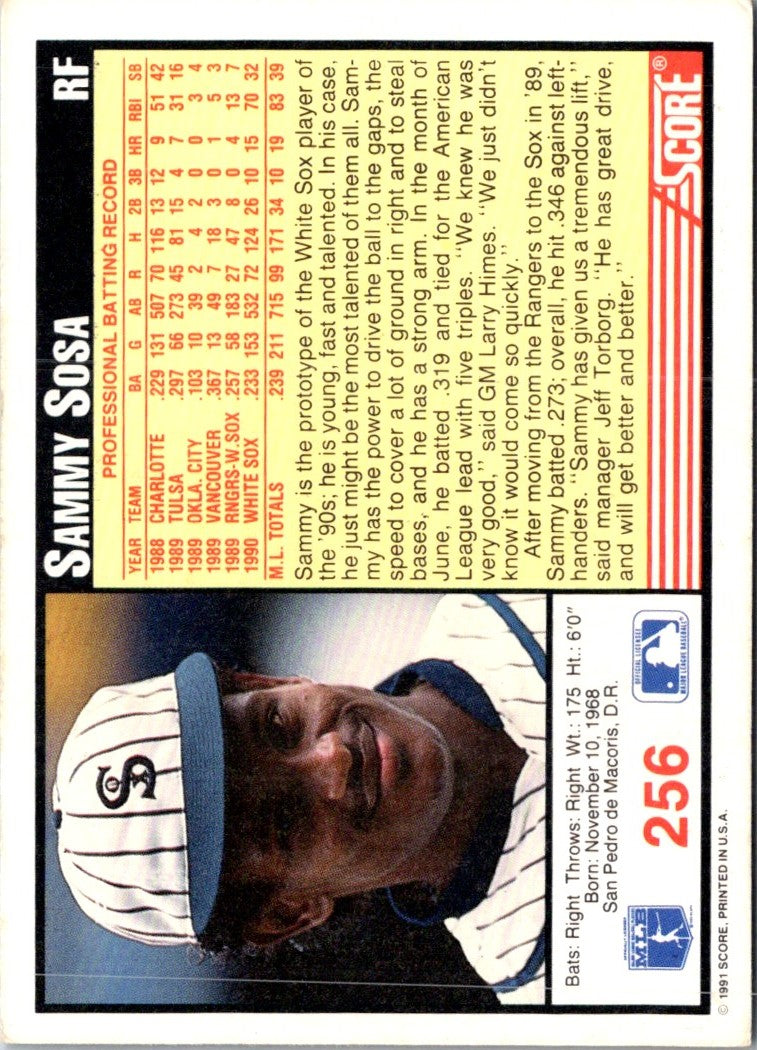 1991 Score Sammy Sosa