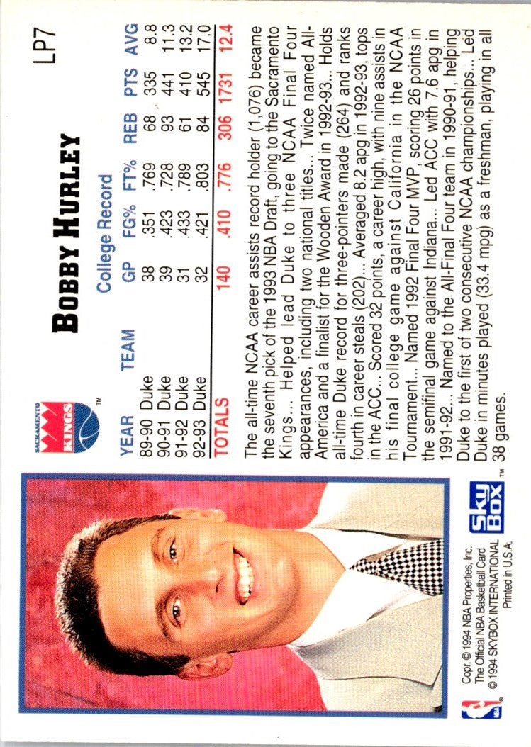 1993 Hoops Draft Redemption Bobby Hurley