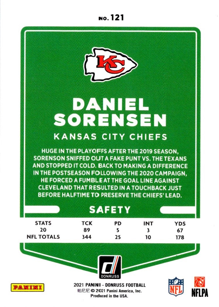 2021 Donruss Press Proof Red Daniel Sorensen