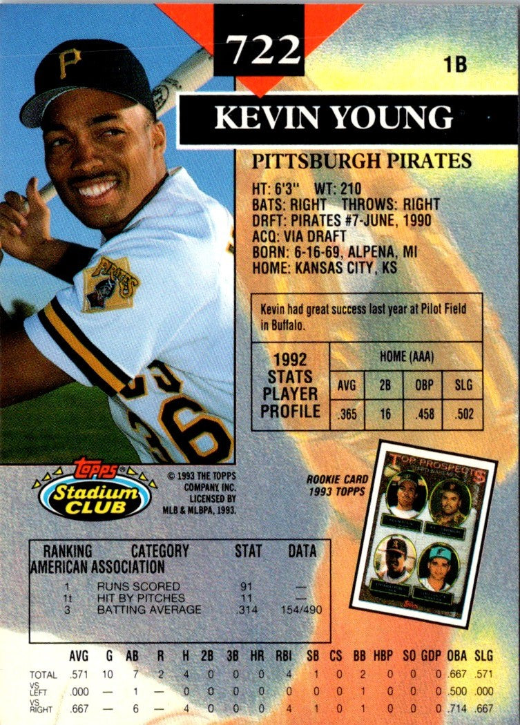 1993 Stadium Club Kevin Young