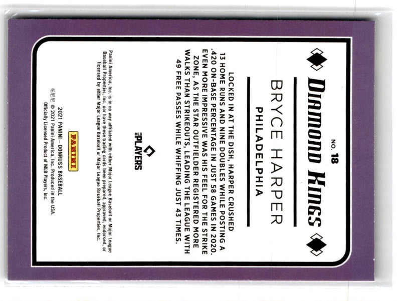 2021 Donruss Blue Bryce Harper