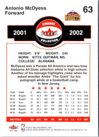 2001 Fleer Shoebox Antonio McDyess #63