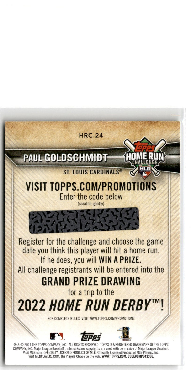 2021 Topps Home Run Challenge Paul Goldschmidt