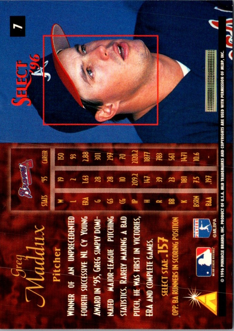 1997 New Pinnacle Interleague Encounter Greg Maddux/Mo Vaughn