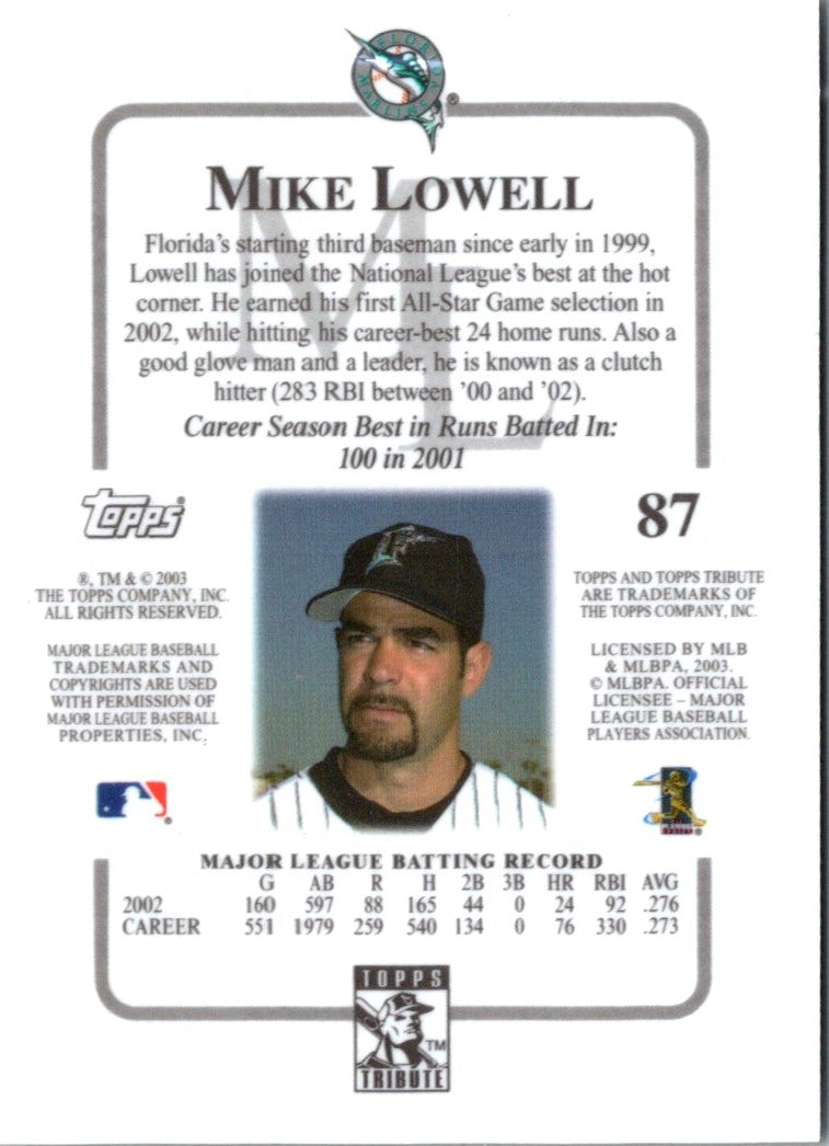 2003 Topps Tribute Contemporary Mike Lowell