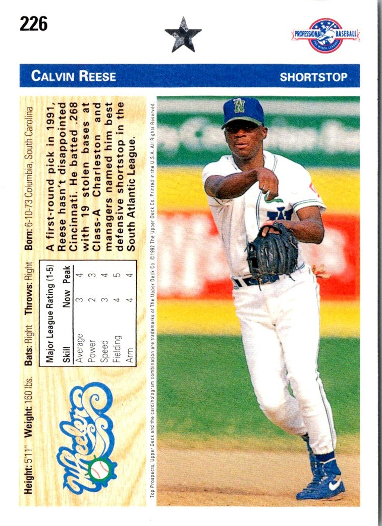 1992 Upper Deck Minors Calvin Reese