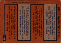 1978 Topps Rookie Pitchers - Tom Hume/Larry Landreth/Steve McCatty/Bruce Taylor #701 Rookie