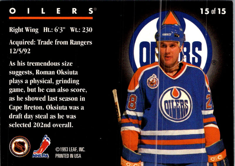 1993 Donruss Rated Rookies Roman Oksiuta