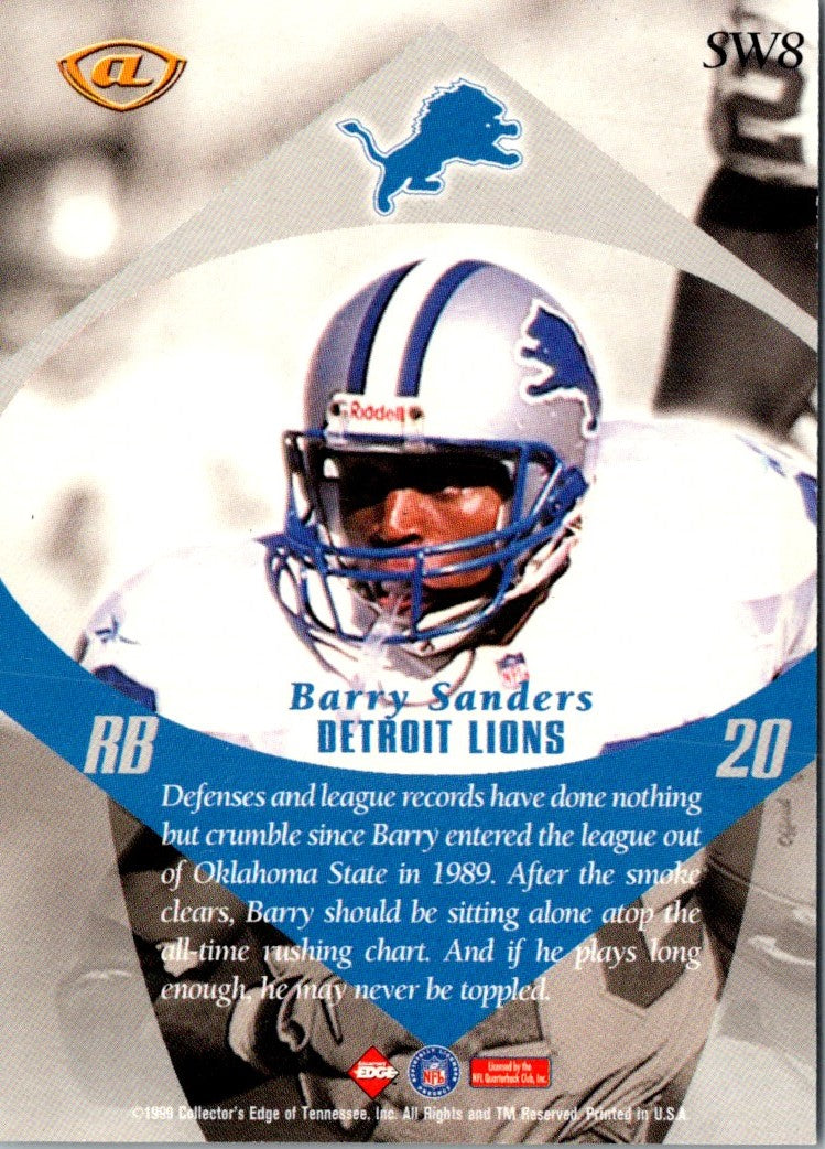 1999 Collector's Edge Advantage Shockwave Barry Sanders