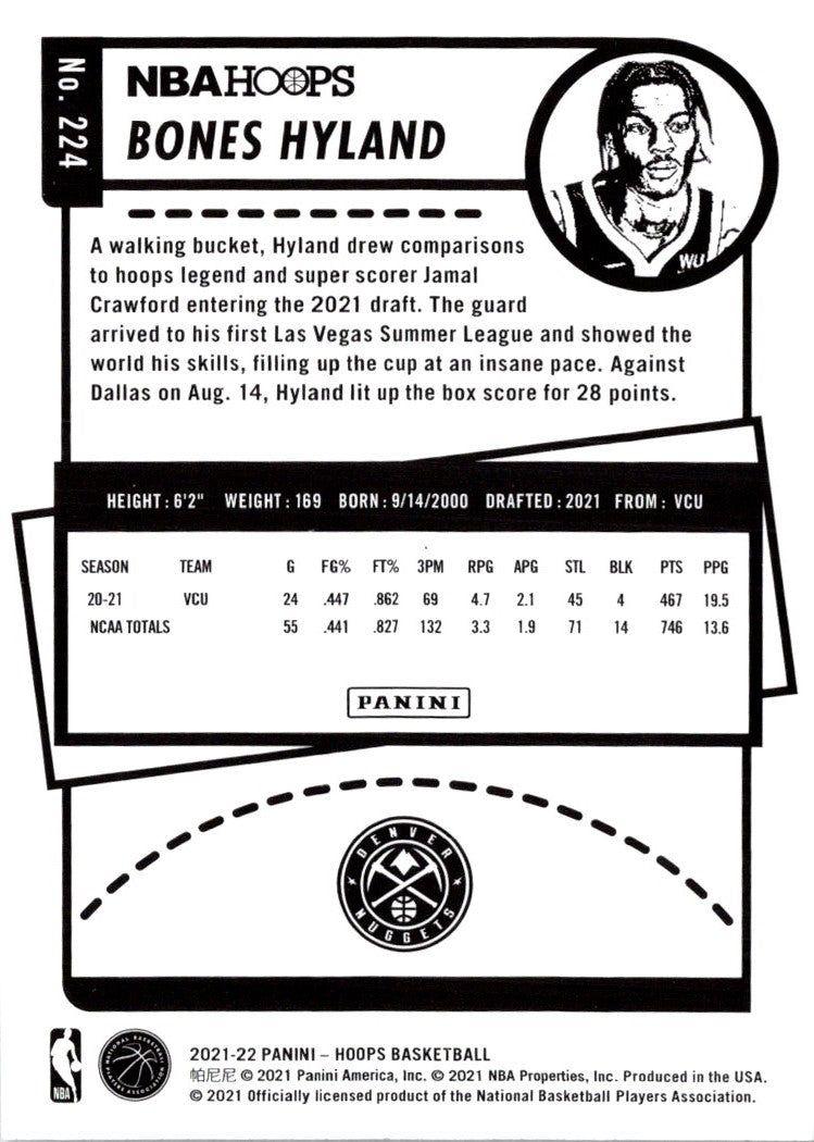 2021 Hoops Red Backs Bones Hyland