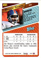 1993 Topps Reggie Rivers #491 Rookie
