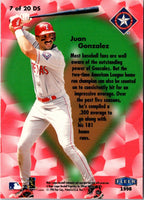 1998 Fleer Tradition Diamond Standouts Juan Gonzalez #7DS