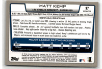2012 Bowman Chrome Matt Kemp #97 Refractor