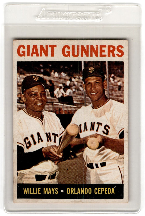 1964 Topps Giant Gunners (Willie Mays/Orlando Cepeda) #306 EX+