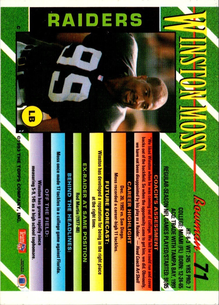 1993 Bowman Winston Moss