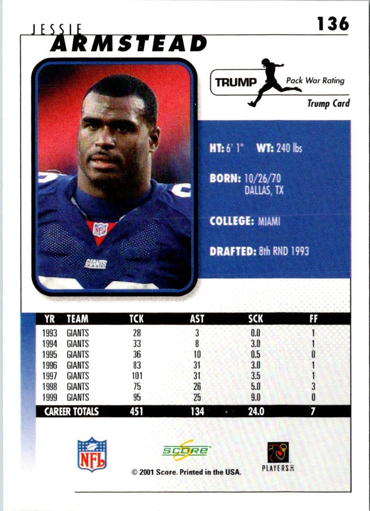 2001 Score Jessie Armstead