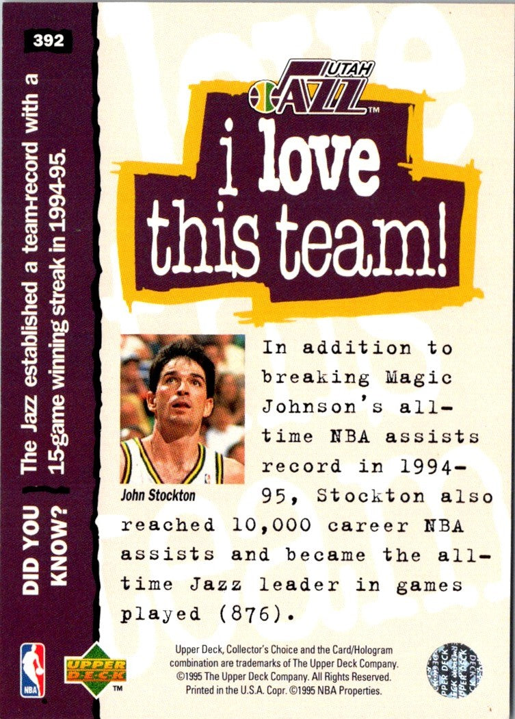 1995 Collector's Choice John Stockton