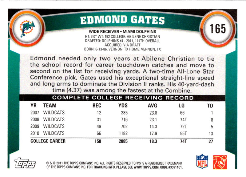 2011 Topps Edmond Gates