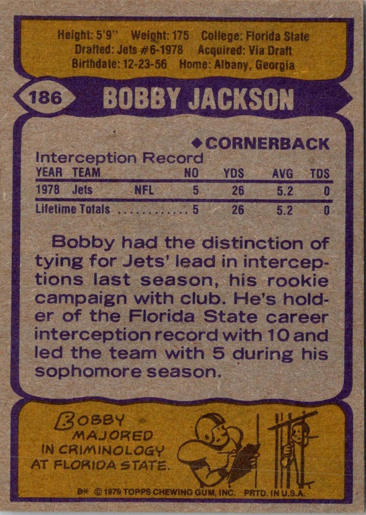 1979 Topps Bobby Jackson