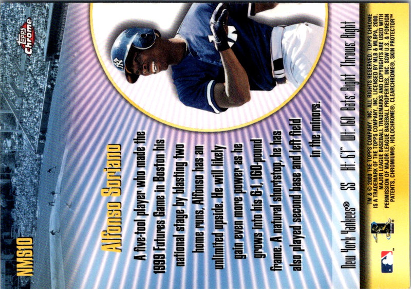 2000 Topps Chrome New Millennium Stars Alfonso Soriano