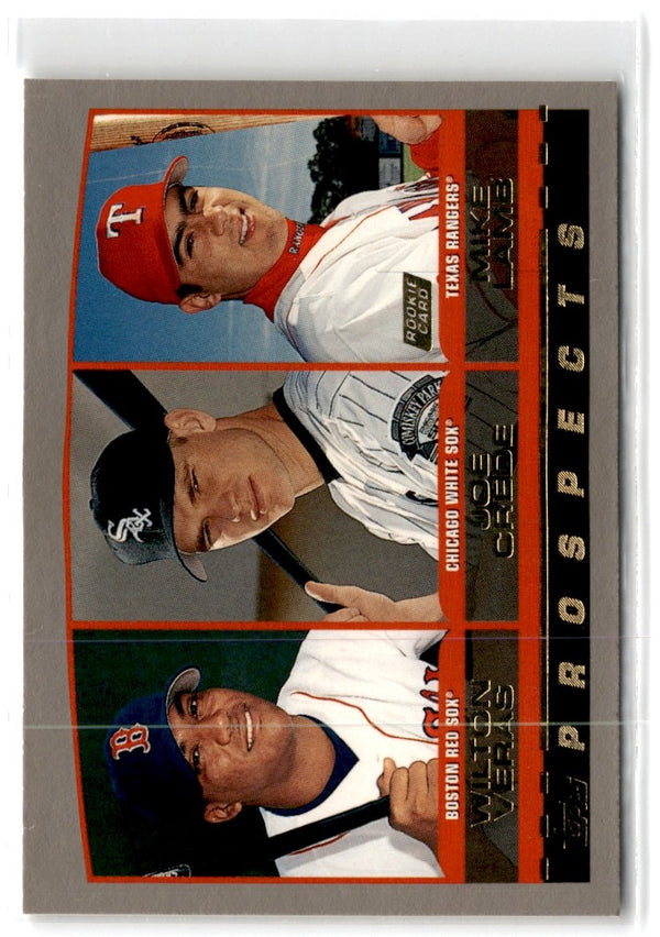 2000 Topps Chrome Wilton Veras/Joe Crede/Mike Lamb #443 Rookie