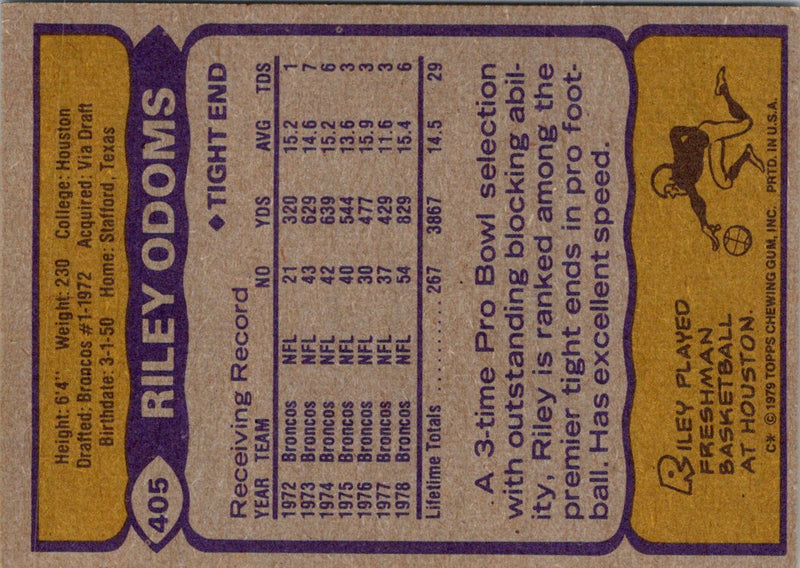 1979 Topps Riley Odoms