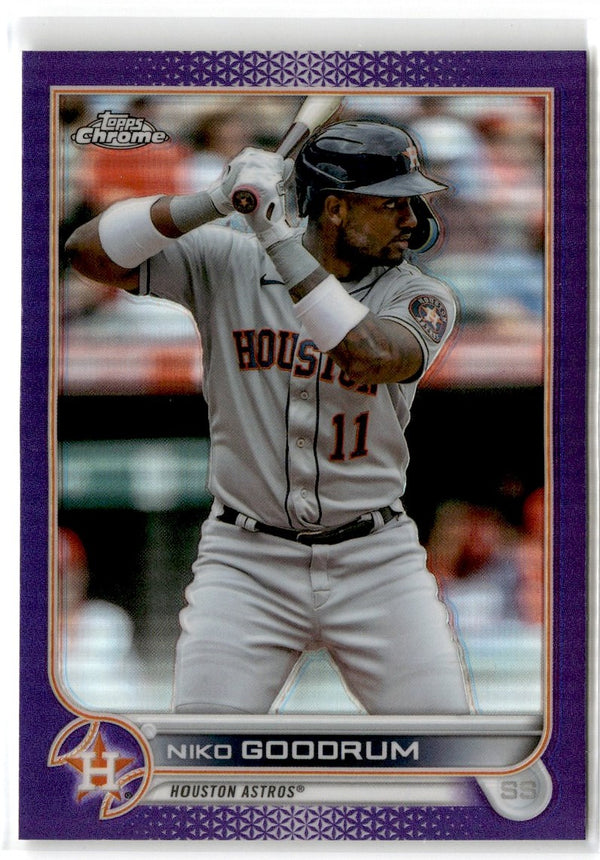 2022 Topps Chrome Update Purple Refractor Niko Goodrum #USC8