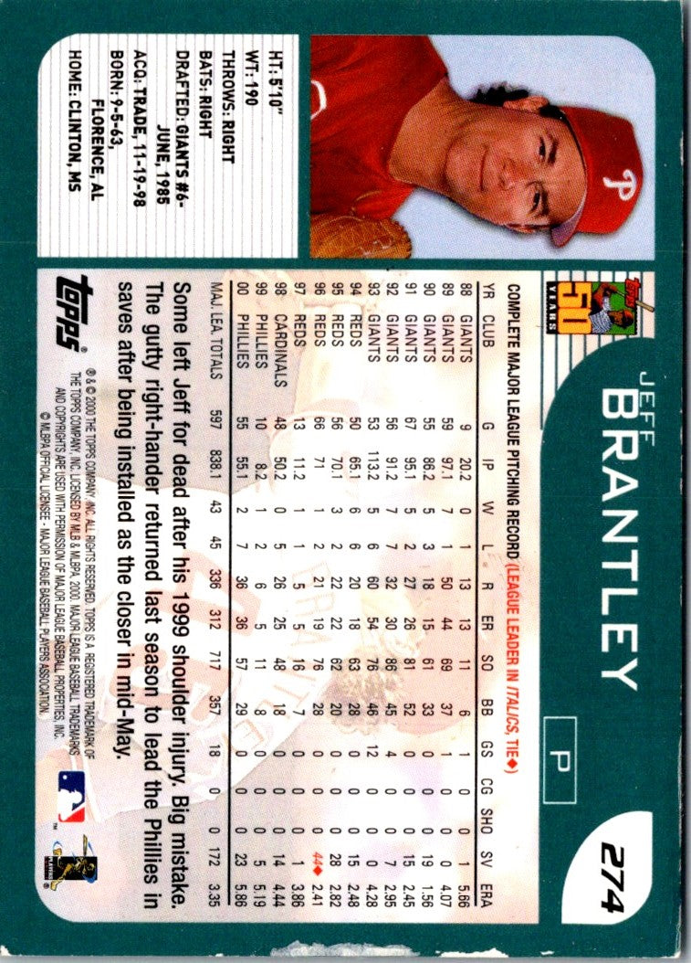 2001 Topps Limited Jeff Brantley