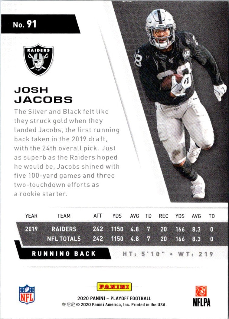 2020 Panini Playoff Josh Jacobs