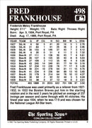 1992 Conlon Collection TSN Fred Frankhouse