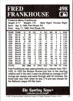 1992 Conlon Collection TSN Fred Frankhouse #498
