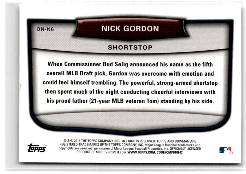 2014 Bowman Draft Picks & Prospects Night Nick Gordon