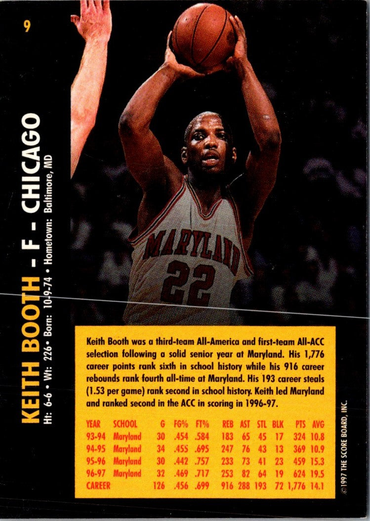 1997 Score Board Rookies Keith Booth